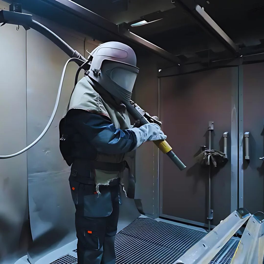 Os equipamentos de jateamento utilizam abrasivos para limpar, polir ou preparar superfícies